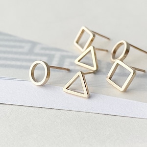 CTS (Bent) Gold Stud Earrings