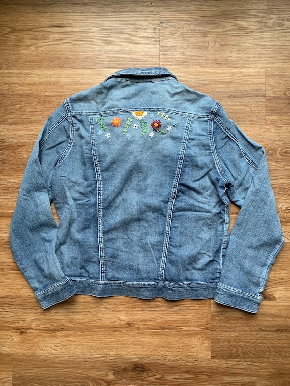 Floral Garden Denim Jacket - Etsy