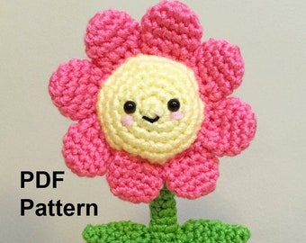 Crochet Pattern Potted Flower Amigurumi, Flower Crochet Amigurumi Tutorial, Flower Amigurumi DIY Pattern, Crochet Flower Amigurumi Pattern