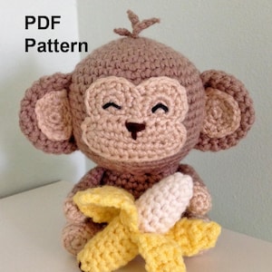 Crochet Pattern Monkey Amigurumi, Monkey Crochet Tutorial, Monkey Plushie Tutorial, Chinese New Year Monkey Crochet Pattern