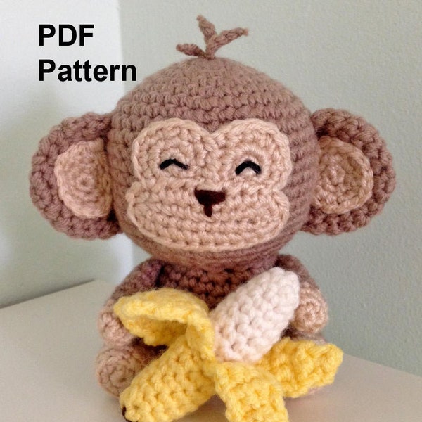 Crochet Pattern Monkey Amigurumi, Monkey Crochet Tutorial, Monkey Plushie Tutorial, Chinese New Year Monkey Crochet Pattern