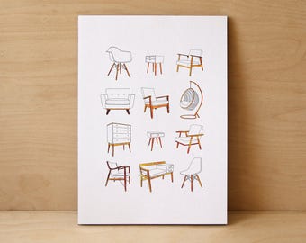 Retro Furniture Limited Edition Print