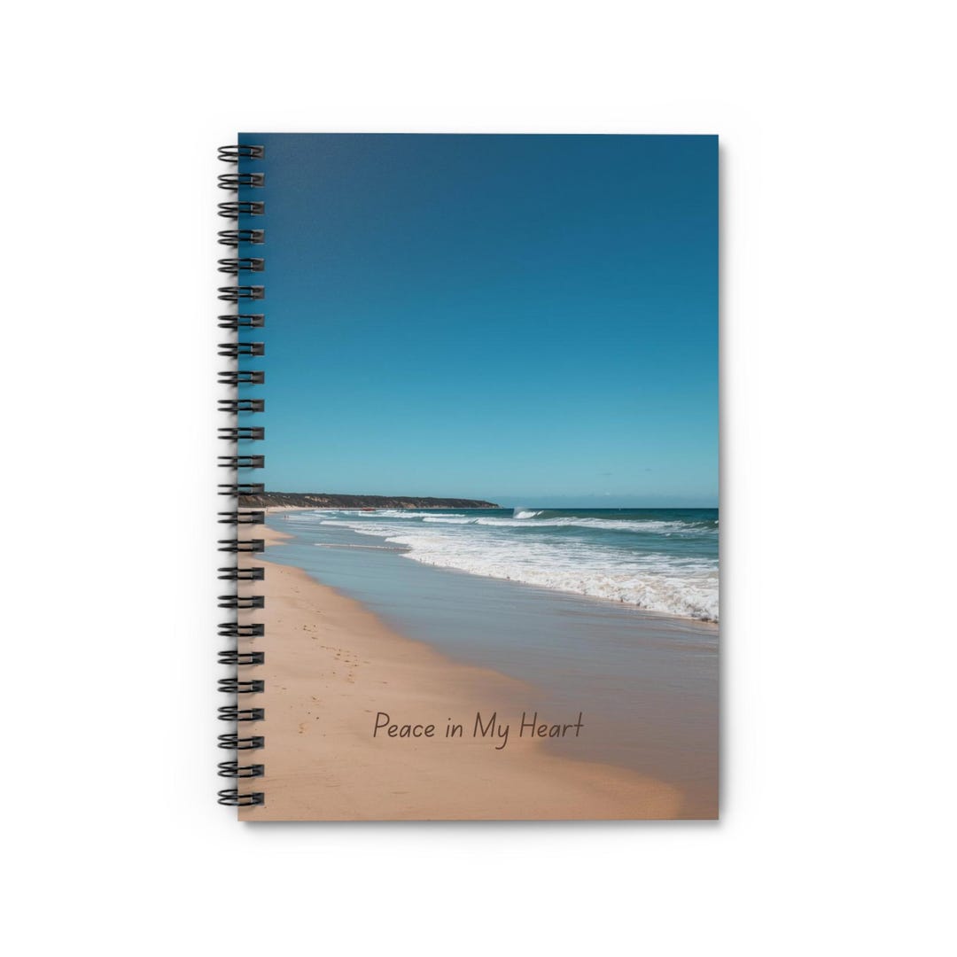 Peaceful Beach Notebook | Coastal Spiral Journal | Calm Writing ...