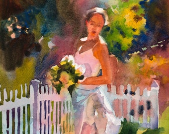 Ballerina Watercolor, Dancer Painting, Dancer Watercolor, Ballerina Painting, Impressionistic Ballerina