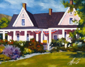 Brigham Young Summer House, Patriotic House Painting, White House Painting