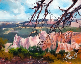 Bryce Canyon Oil Painting, Bryce Canyon Utah, Utah Oil Painting, Red Rock Painting,