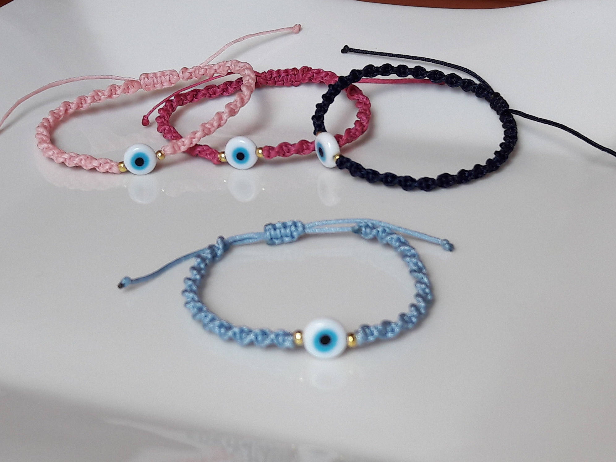 Tiny Evil Eye Bracelet Baby Toddler Kids light Blue Etsy