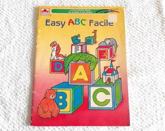 Easy ABC Colouring Book Vintage Golden Alphabet