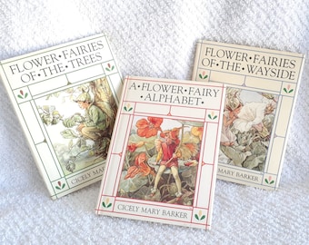 Lote de libros de hadas de las flores Cicely Mary Barker Hadas de los árboles Hadas de las flores del camino Hadas de las flores del alfabeto
