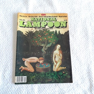Vintage Humor Magazine National Lampoon Feb 1981 Sin Garden Cover