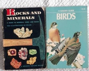 Birds Rocks and Minerals Vintage Golden Guide Books 1956/57