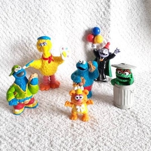 Sesame Street Pvc Figures Lot of 6 Vintage Jim Henson Muppets Applause