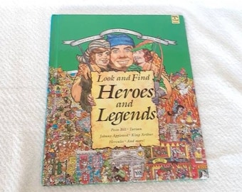 Large Look and Find VTG Book Heroes and Legends
