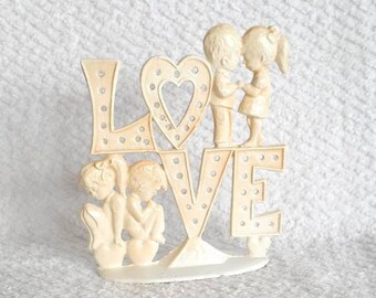 Portaorecchini vintage LOVE per coppie