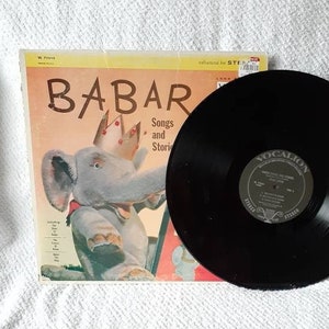 Babar Songs and Stories Vintage Vinyl Recording 33rd Record