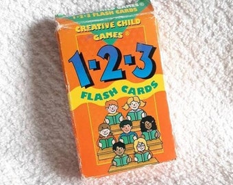 Vintage 1-2-3 Creative Child Card Games Flash Cards