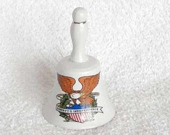 Liberty Independence Vintage Ceramic Bell American Eagle