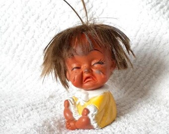 Vintage Moody Doll Crying 60's Rubber Doll