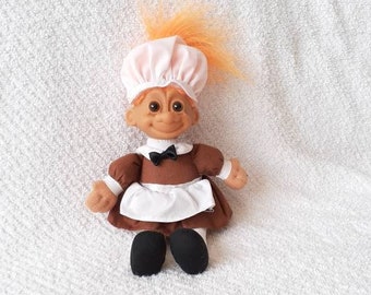 Large Troll Doll Russ Berrie Soft Body Thanksgiving Holiday