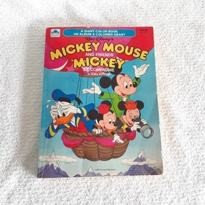 Mickey Mouse and Friends Large Colouring Book Vintage Golden Giant