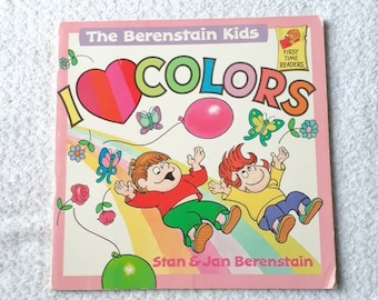 Berenstain Kids Colors Vintage First Time Readers Book Hard To Find