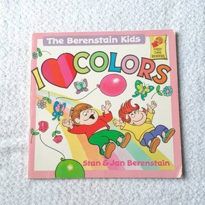 Berenstain Kids Colors Vintage First Time Readers Book Hard To Find