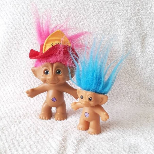 Jewel Belly Trolls Vintage Ace Novelty Treasure Troll 90s