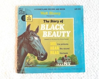 Vintage Vinyl Record with 24 Page Storybook Disneyland Presents Black Beauty