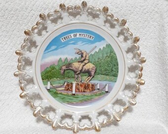 Trees of Mystery Decorative Plate VTG Souvenir Wall Hanging Home Decor