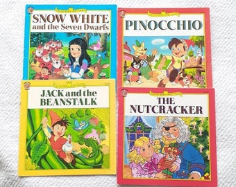Honeybear Storybooks Vintage Snow White Pinocchio Jack Beanstalk Nutcracker Shogo Hirata