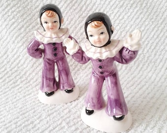 Vintage Figurines Jester Costume Ceramic