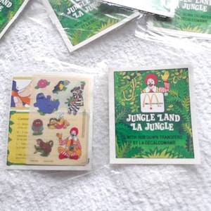 Lot of Twelve Rub Down Transfers NOS Packages Ronald McDonald Grimace Birdie Hamburgler