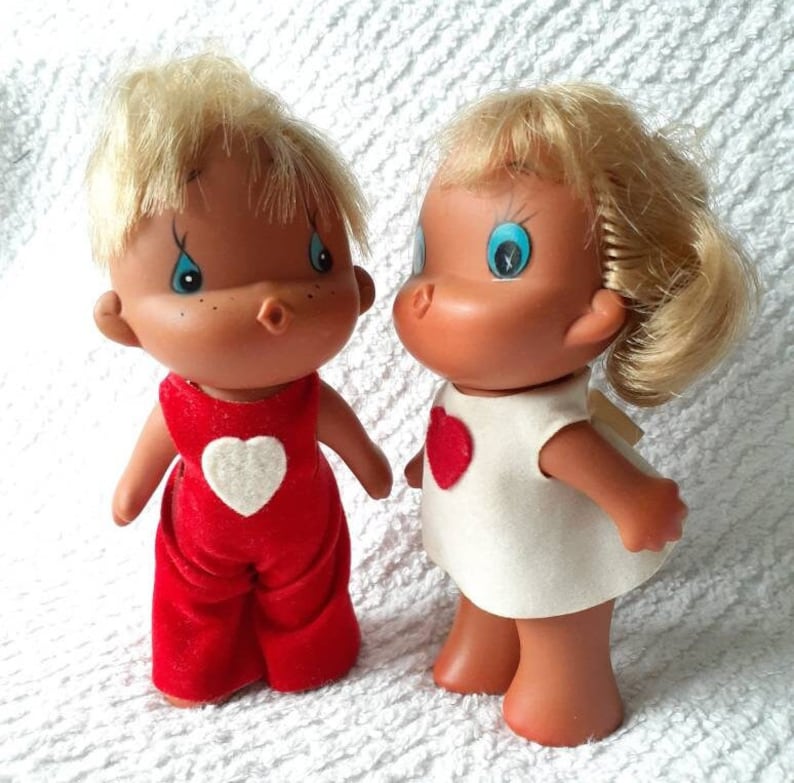 Vintage Kamar Kissing RARE Dolls Wide Blue Eyes Pursed Lips Etsy