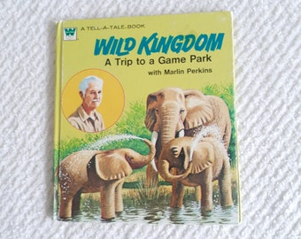 A Trip To A Game Park Marlin Perkins Vintage Whitman Tell-A-Tale Book