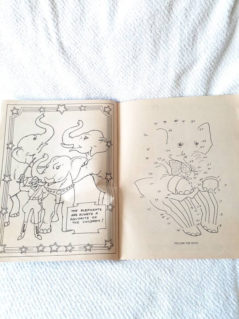 Vintage Coloring Book the Shrine Circus 90s Activity Books - Etsy