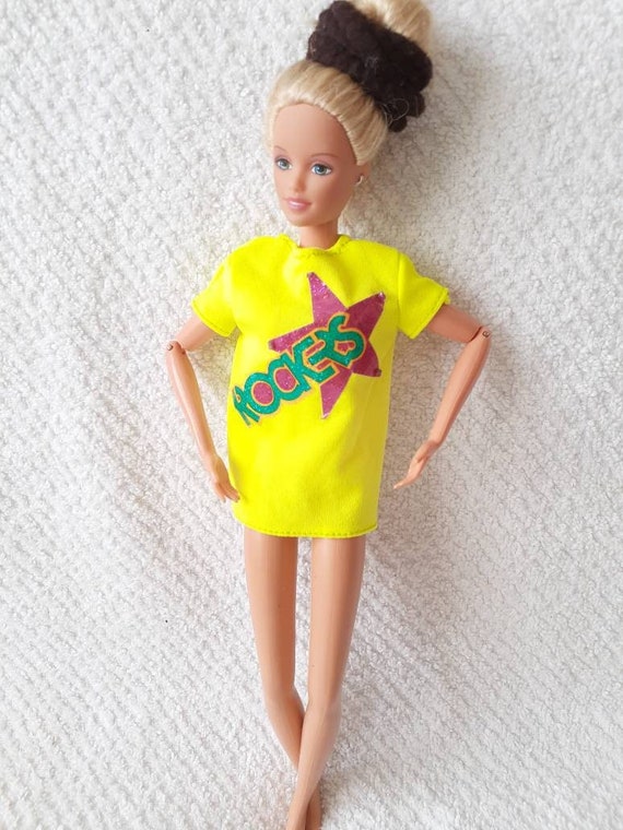 Bright Yellow T-shirt VTG Doll Clothing 