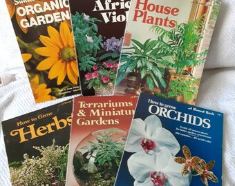 Sunset Gardening Book Lot Vintage How To Series Flowers Organic Terrarium Herbs Houseplants