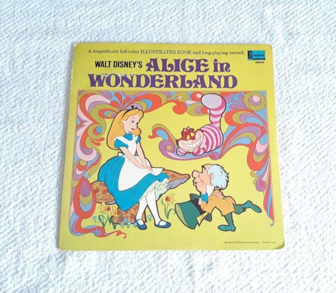 Vinyl Storybook Record Disney's Alice in Wonderland 3909 Etsy UK