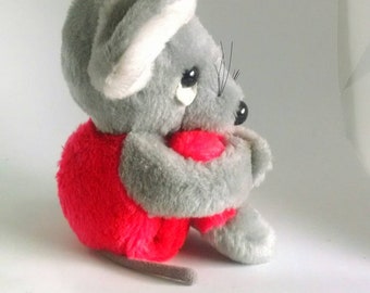 Knee Hugger RARE Plush Mouse Midcentury  Shredded Clipping Plush Vintage Toy