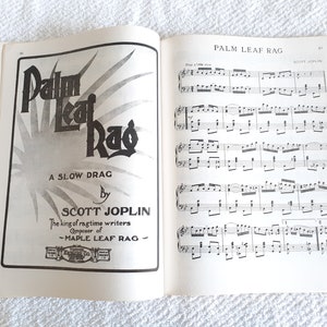 Ragtime Piano Scott Joplin King Of Ragtime Vintage Sheet Music Book with Illustrations image 7