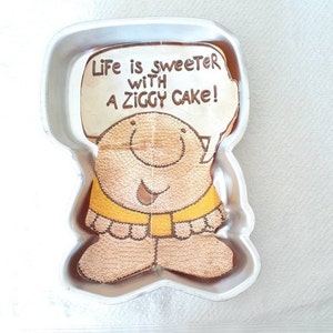 Ziggy Vintage Cake Pan Wilton 70's Complete Tom Wilson