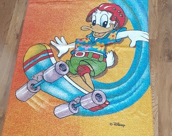 Serviette de plage vintage Disney Skateboard Donald Duck