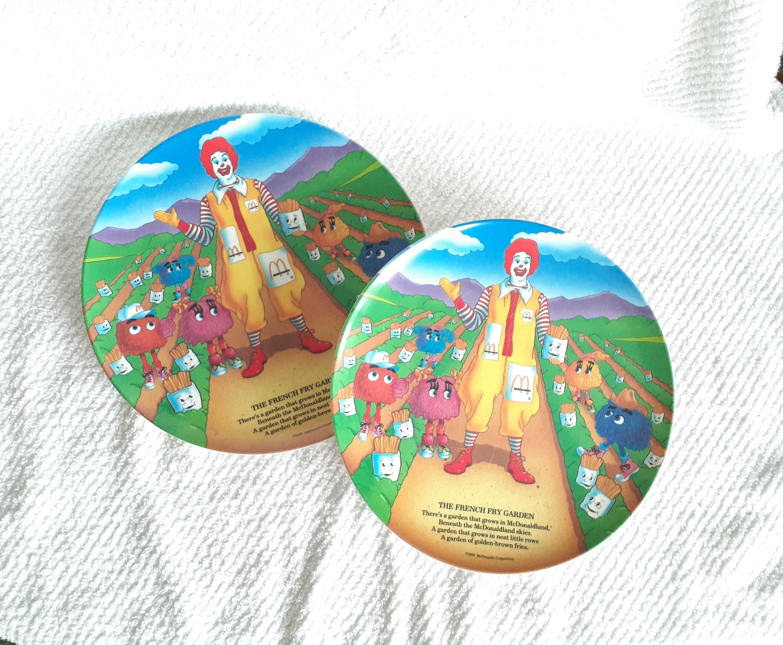 The French Fry Garden Vintage Mcdonald's Melamine Plates Ronald