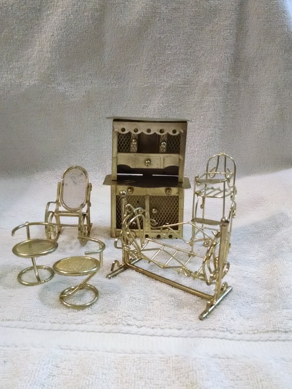 brass dollhouse furniture