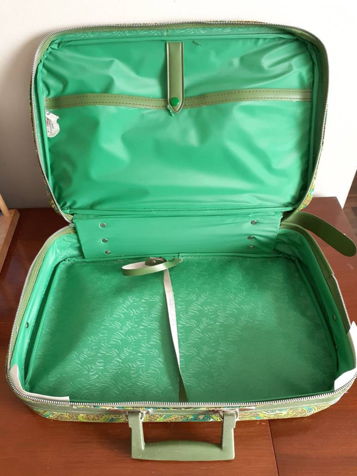 Vtg Paisley Overnight Travel Suitcase Carry on Bag Etsy UK