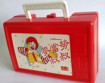 VTG Collectable Lunchbox RARE Ronald McDonald Character 80s Plastic