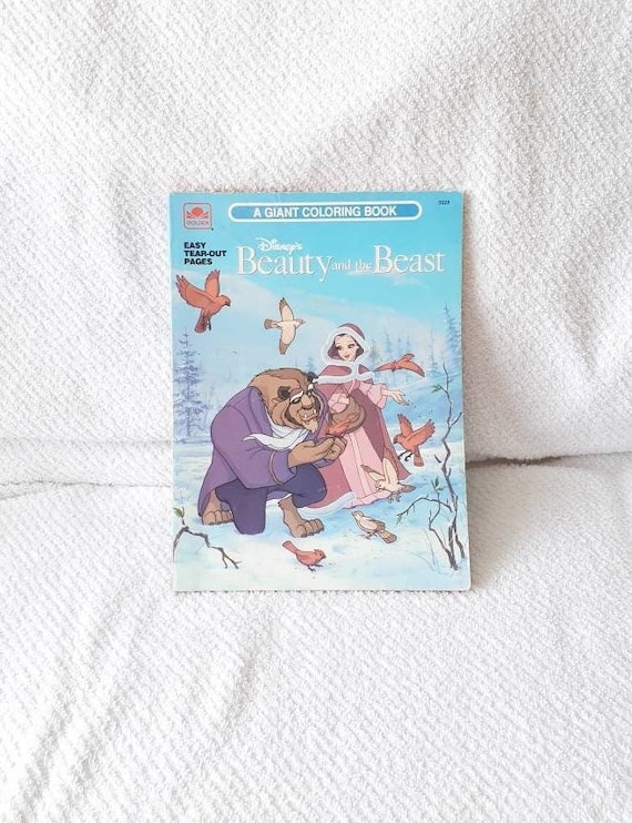 Giant Coloring Beauty and the Beast VTG Golden Activity Book