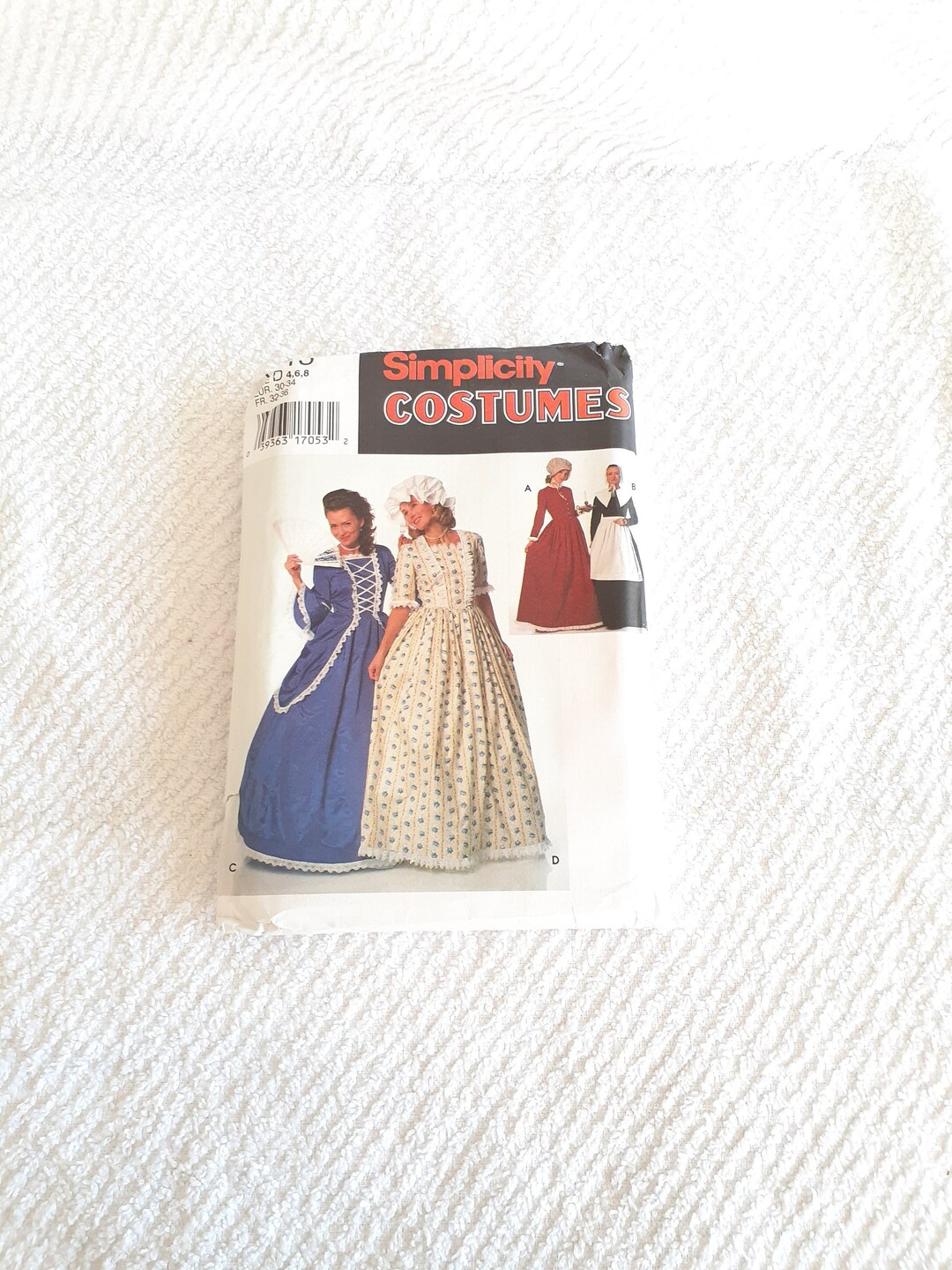 Simplicity Costumes Vintage Pattern Sewing Fair Maiden Dress Cosplay ...