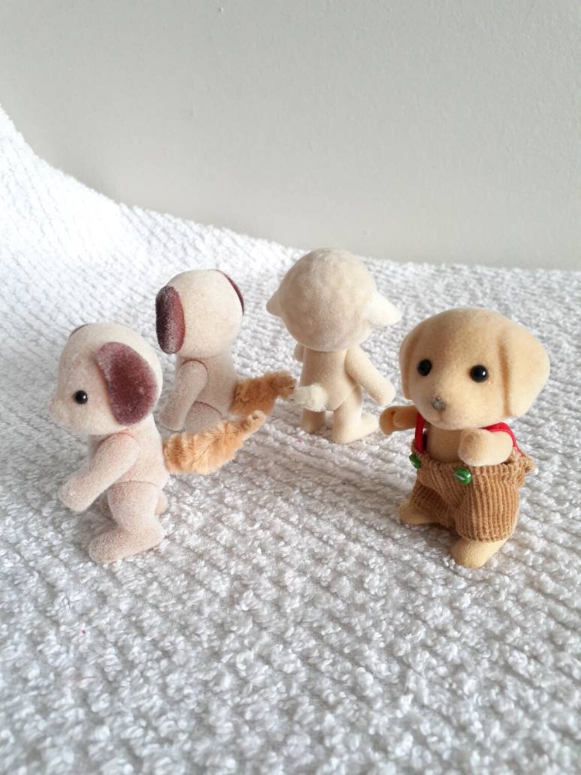 Tiny Flocked Animals Vintage Epoch Fuzzy Toys 90s Calico Etsy