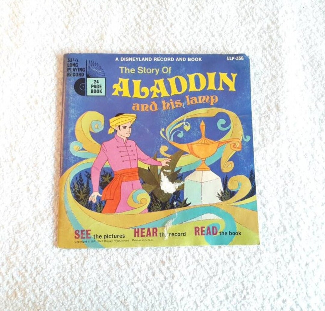 Record Story Book Aladdin and His Lamp Vintage Children's Vinyl See